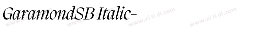 GaramondSB Italic字体转换
